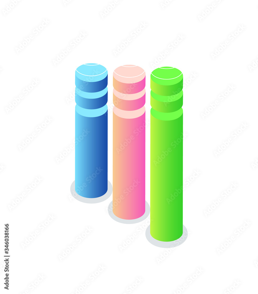 Circle colorful columns on white, chart element of researching, round sing for report, 3d symbol of growing graph, presentation and creative vector Circle colorful columns on white, chart element of researching, round sing for report, 3d symbol of growing graph, presentation and creative vector