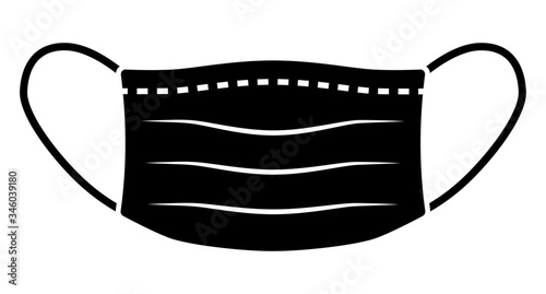 Simple protection face mask icon