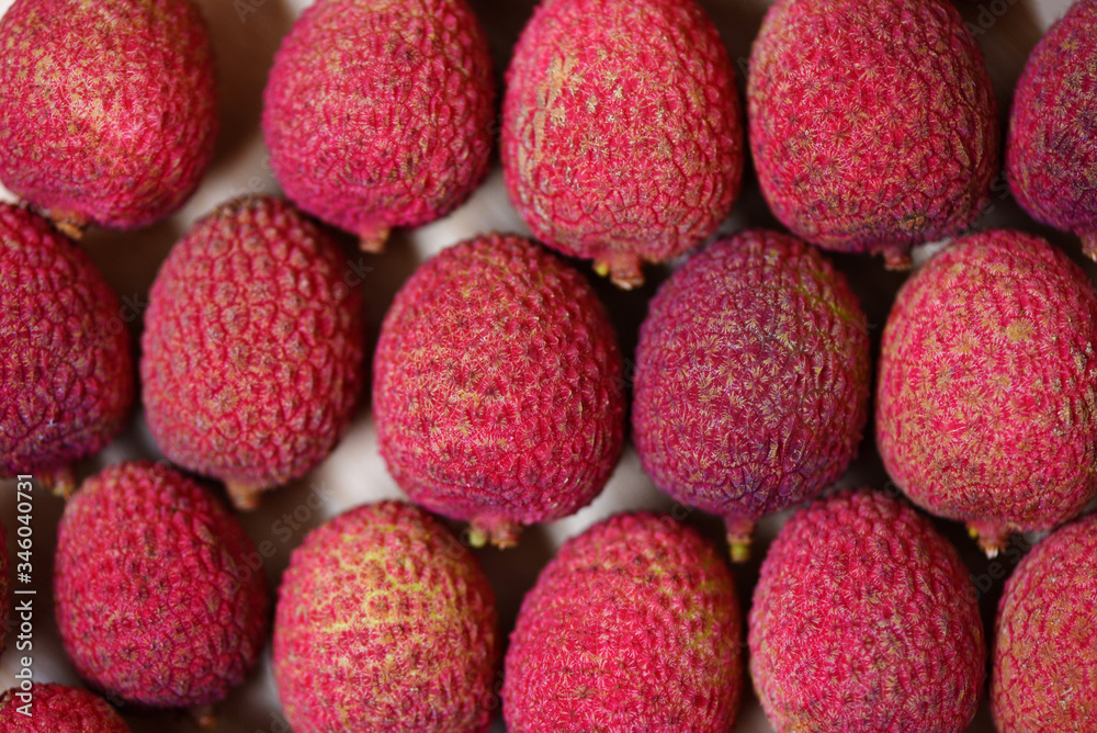 Lychee texture background top view Fresh lychee harvest from tree tropical fruit summer in Thailand Lychee texture background top view Fresh lychee harvest from tree tropical fruit summer in Thailand