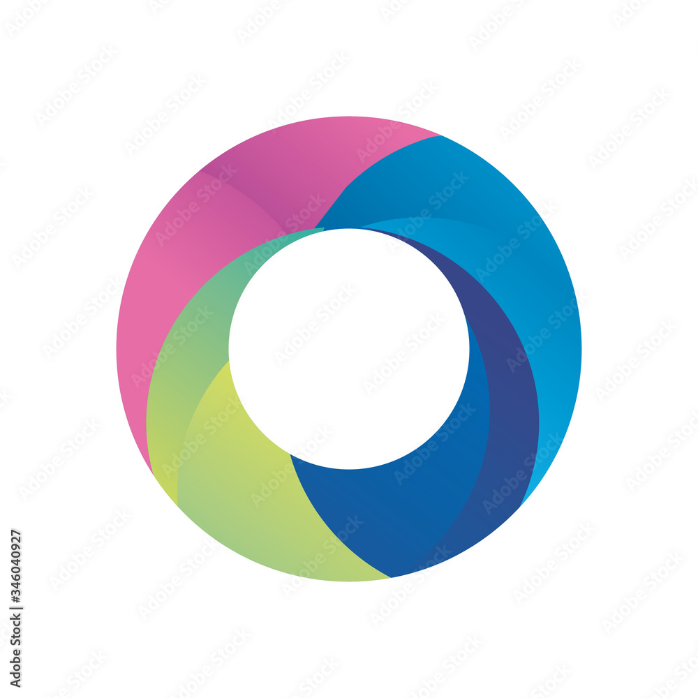 Abstract circle shape gradient style icon vector design Abstract circle shape gradient style icon vector design