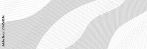 Abstract vector background, banner. Grayscale, line structure.