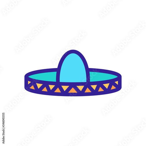 mexican hat icon vector. mexican hat sign. color symbol illustration