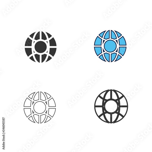 global icon vector illustration design