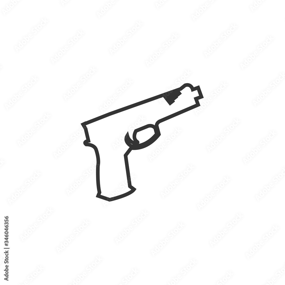 pistol gun icon vector illustration design pistol gun icon vector illustration design