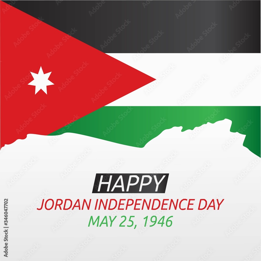 Happy Jordan Independence Day Design Vector Illustration Happy Jordan Independence Day Design Vector Illustration