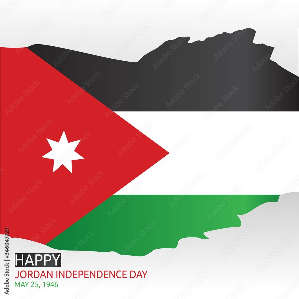Happy Jordan Independence Day Design Vector Illustration Happy Jordan Independence Day Design Vector Illustration