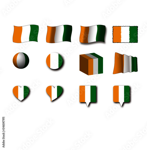 デザインコートジボワール国旗 | Design Flag of Ivory Coast