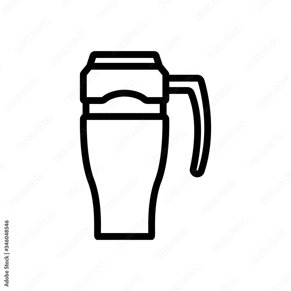 travel thermal mug icon vector. travel thermal mug sign. isolated contour symbol illustration travel thermal mug icon vector. travel thermal mug sign. isolated contour symbol illustration