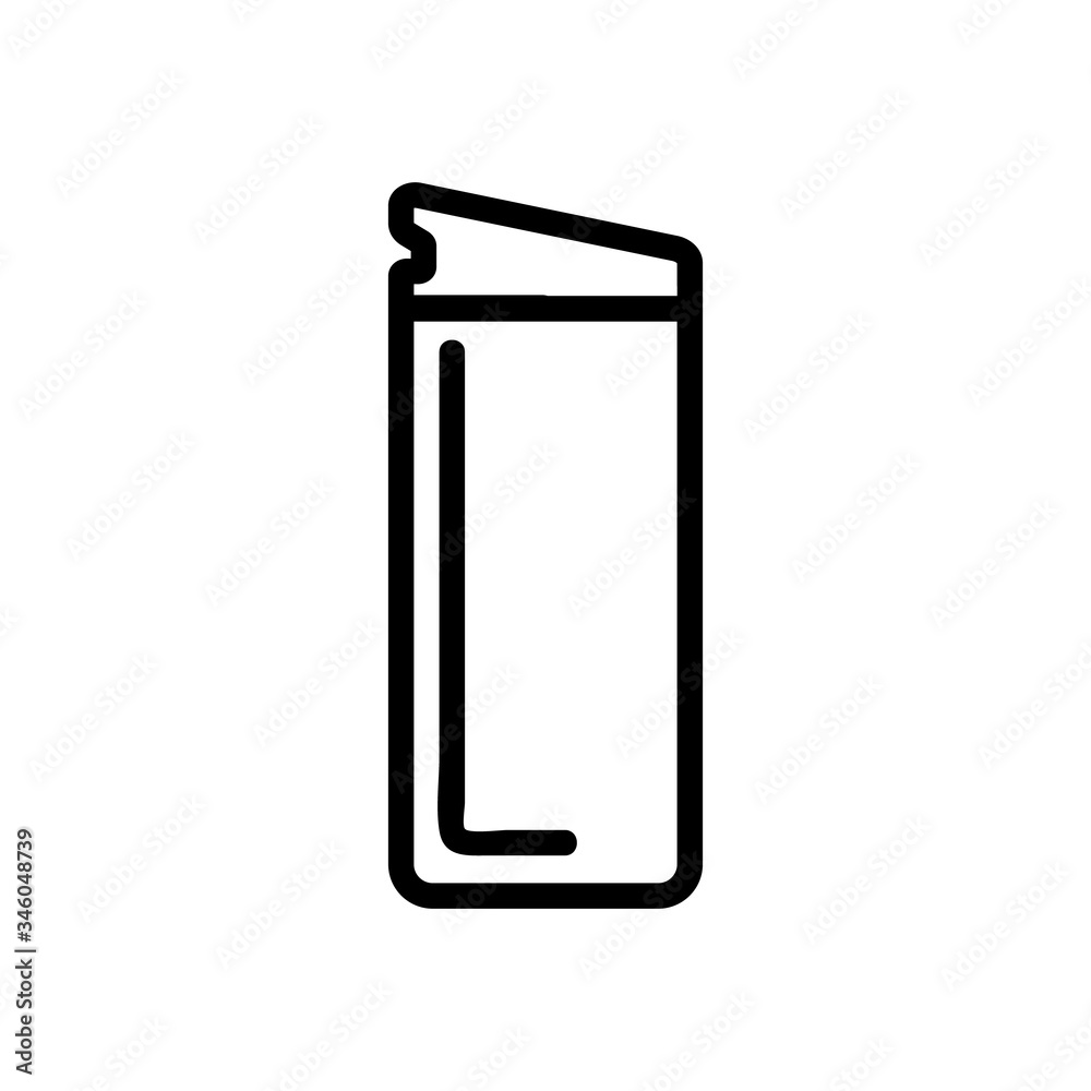 open thermo cup icon vector. open thermo cup sign. isolated contour symbol illustration open thermo cup icon vector. open thermo cup sign. isolated contour symbol illustration