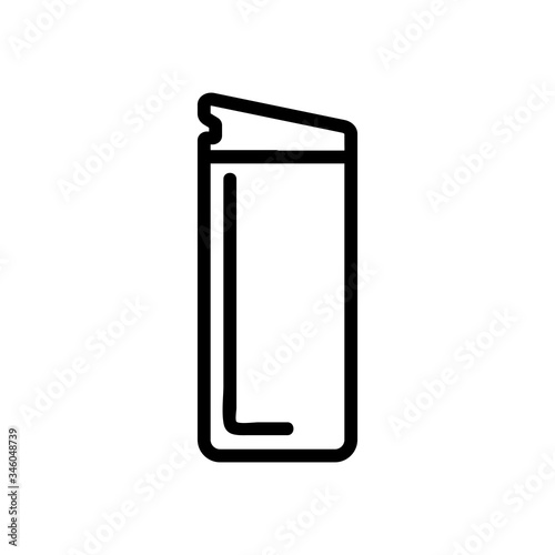 open thermo cup icon vector. open thermo cup sign. isolated contour symbol illustration