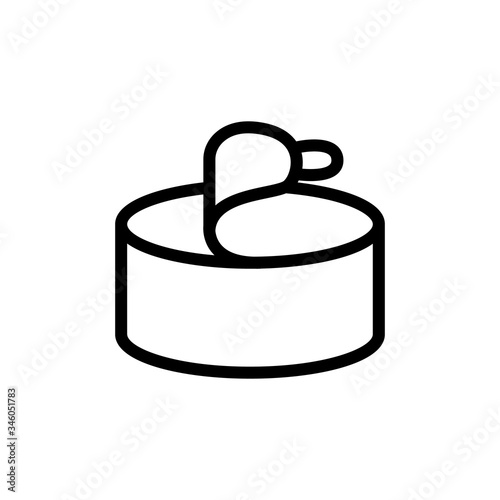 half open copper can icon vector. half open copper can sign. isolated contour symbol illustration