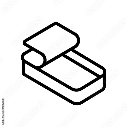 open tin can square icon vector. open tin can square sign. isolated contour symbol illustration