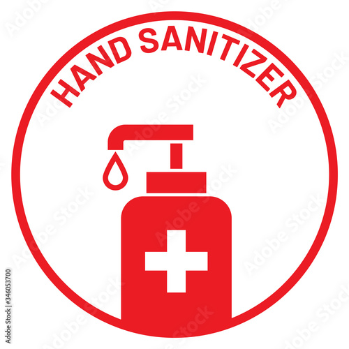 Vector illustration icon after quarantine sign for coronavirus outbreak concept. "HAND SANITIZER" letter for service and business of restaurant,shop and cafe restriction after lock down.
