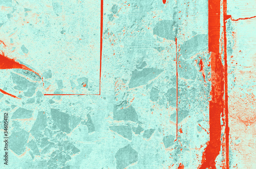 abstract red, orange, celadon and aquamarine colors background for design