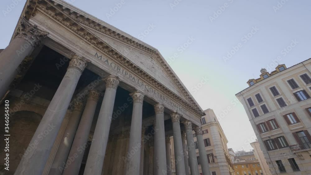 Close up view of rome The Pantheon (meaning 