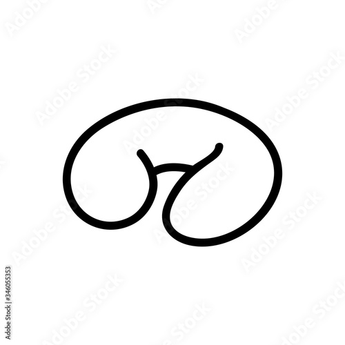 orthopedic pillow for neck diagonal view icon vector. orthopedic pillow for neck diagonal view sign. isolated contour symbol illustration