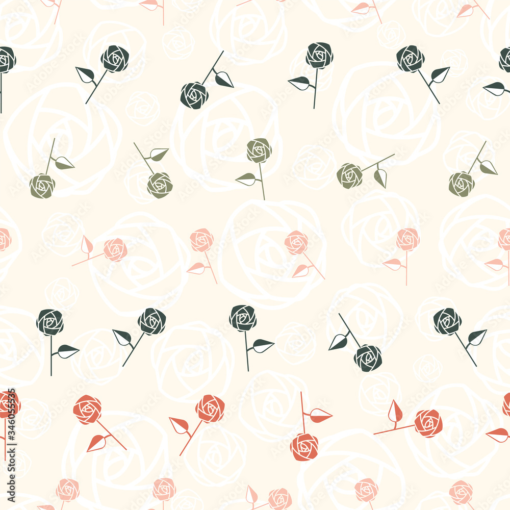 Fototapeta premium orange green scatter ditsy gradient seamless print background design