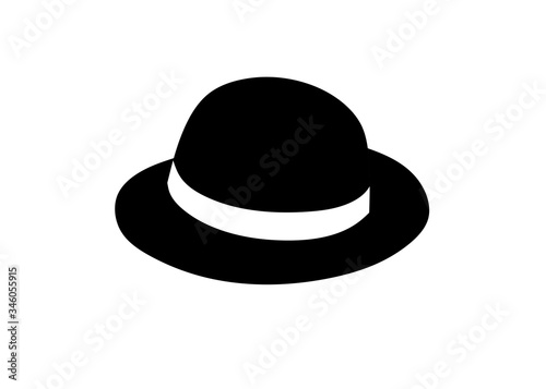 silhouette of Flat vector summer hat icon symbol sign