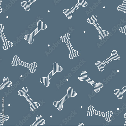 Colorful Dog bone seamless pattern background.