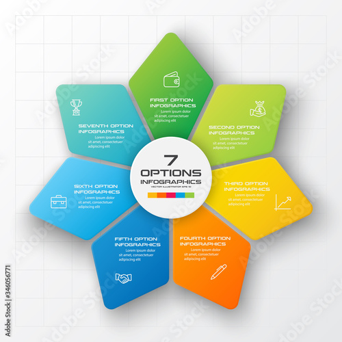 Vector star for infographic,Business concept with 6 options.