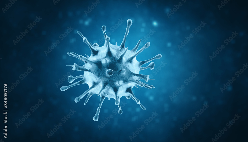 New coronavirus 2019-ncov. 3D illustration New coronavirus 2019-ncov. 3D illustration