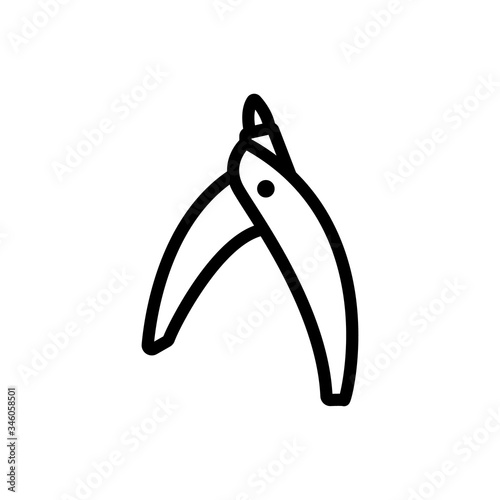 guillotine clipper icon vector. guillotine clipper sign. isolated contour symbol illustration