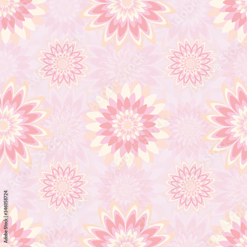pink geo allover flower gradient seamless print background design