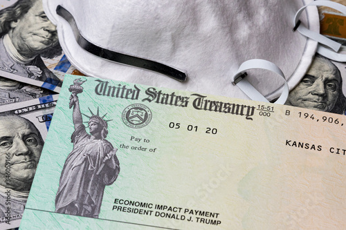 Cuadro en lienzo Stimulus check, economic impact payment from Treasury department