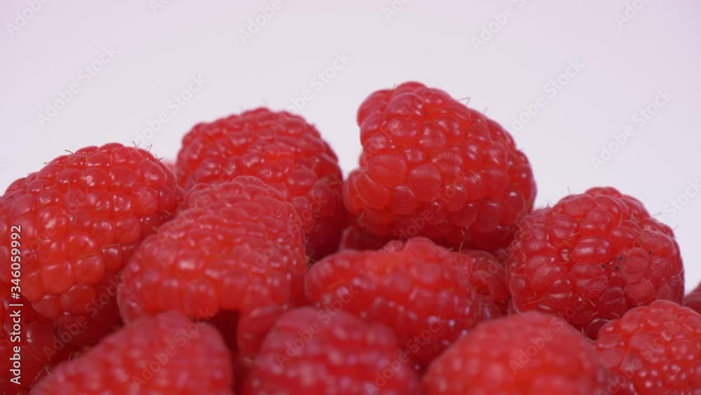 Close Up of Raspberries Rotating. Raspberries, berries Close Up of Raspberries Rotating. Raspberries, berries