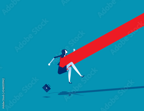 The Falling arrow shot. Accident and Dissater concept