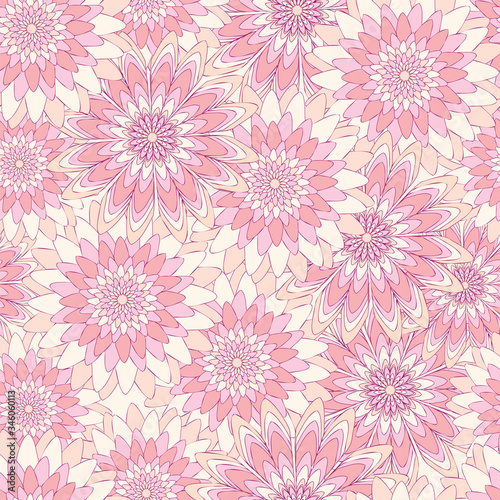 pink abstract allover flower seamless print background design