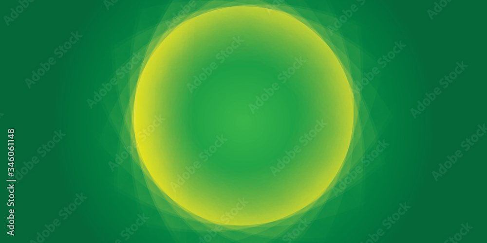 Abstract green background, circular overlay