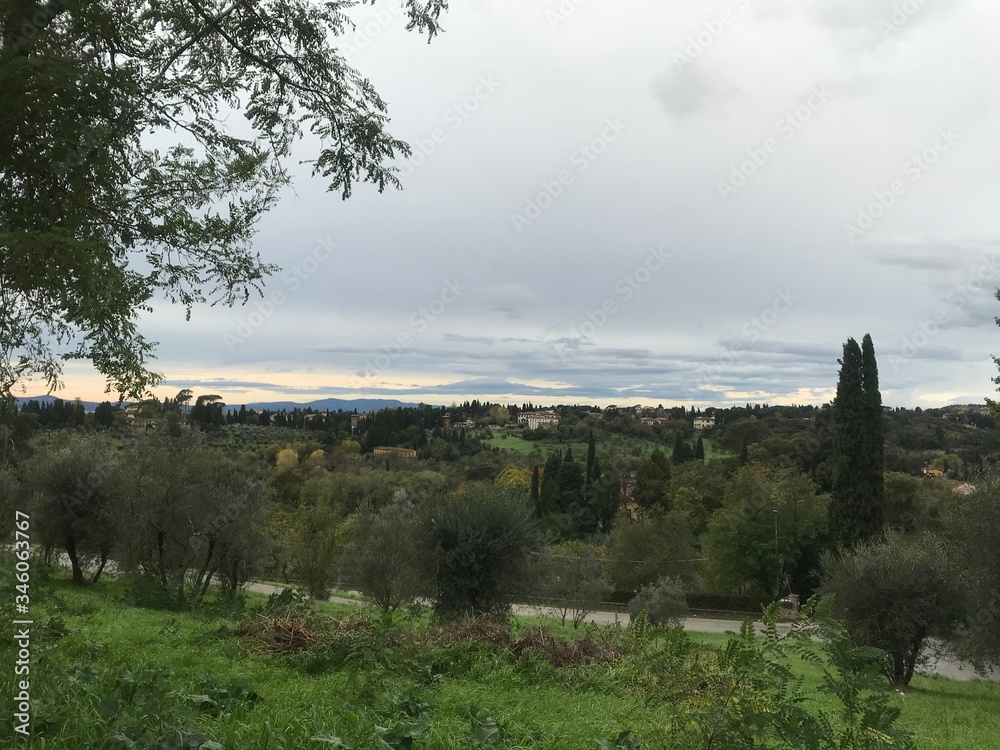 view from the forest in Fiesole Florence