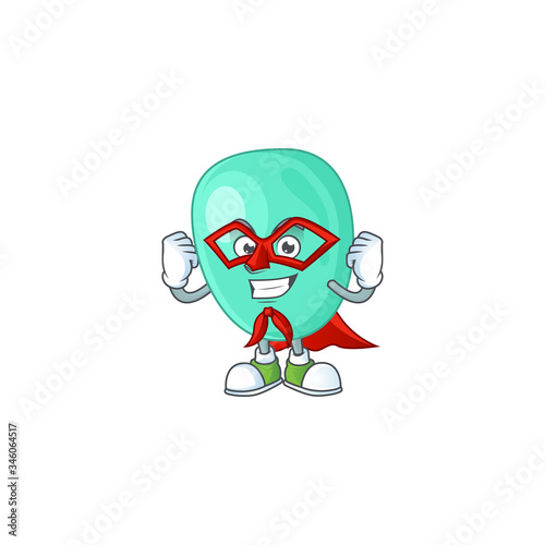 Staphylococcus aureus cartoon design concept dressed as Super hero