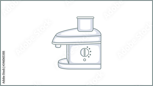 Vector Linear Juicer icon. Kitchen Utensils Illustration. Squeezer Drawing.	