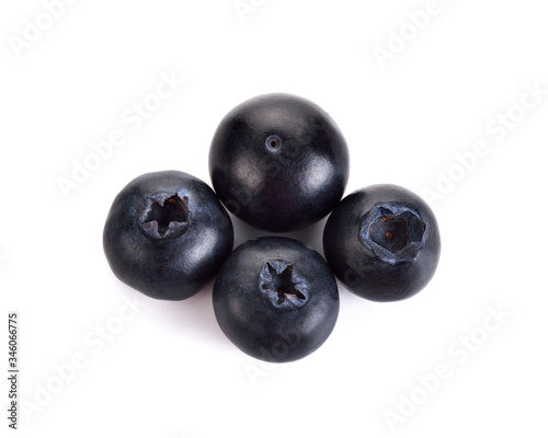 Fresh Blueberries on white background