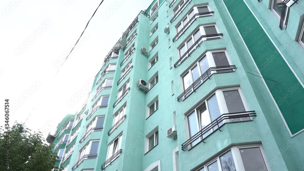 New house in a residential area of the city New house in a residential area of the city