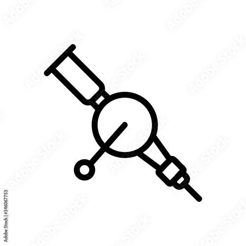 mechanical drill icon vector. mechanical drill sign. isolated contour symbol illustration