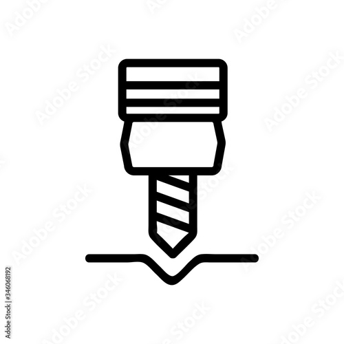 screw and nut icon vector. screw and nut sign. isolated contour symbol illustration