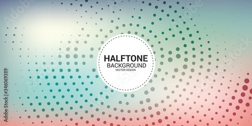 Halftone dotted background. Halftone effect vector pattern. Circle dots background