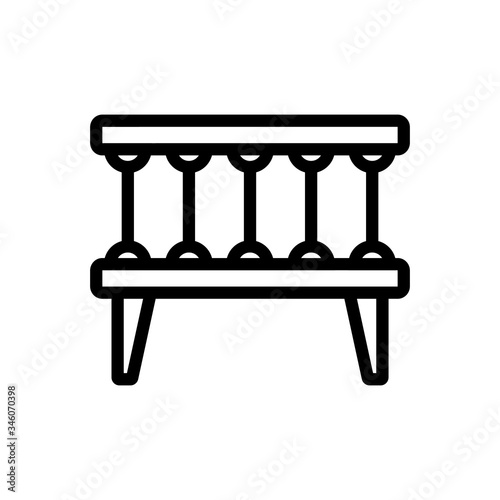 crib lullaby icon vector. crib lullaby sign. isolated contour symbol illustration