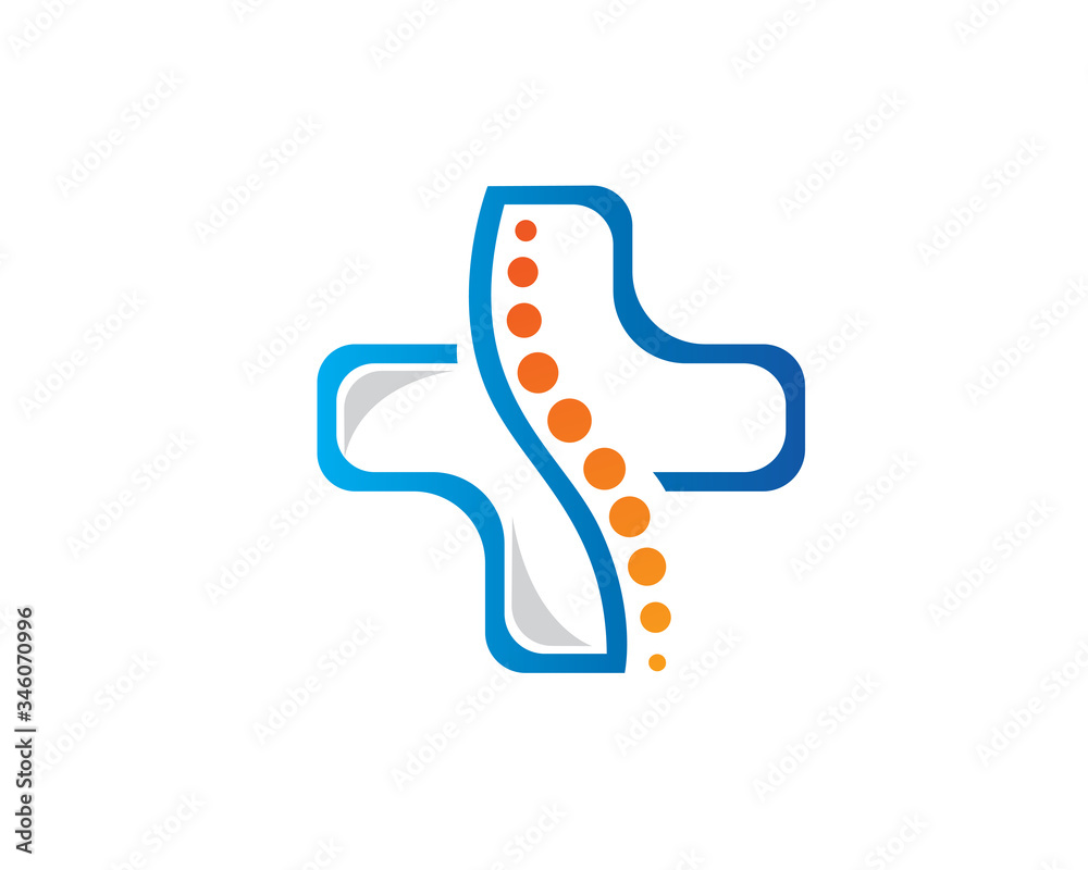 spine medical cross line art logo design inspiration spine medical cross line art logo design inspiration