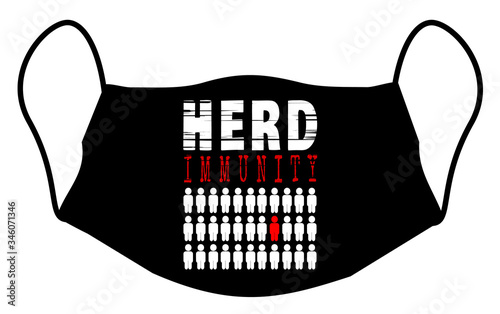 Protective mask with herd immunity design