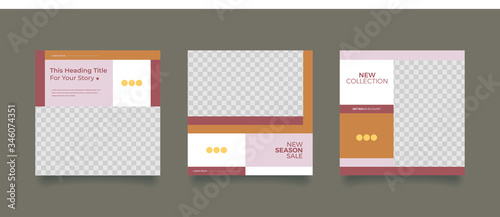 Unique Editable modern Social Media banner Template.Promotional web banner for social media. Elegant sale and discount promo. Fashion and lifestyle blog templates, web banners