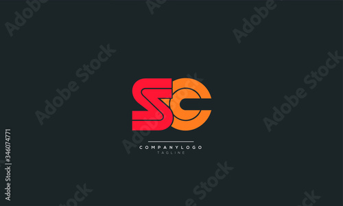 SC Letter Logo Design Icon Vector Symbol