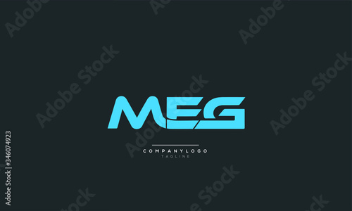 MEG Letter Logo Design Icon Vector Symbol