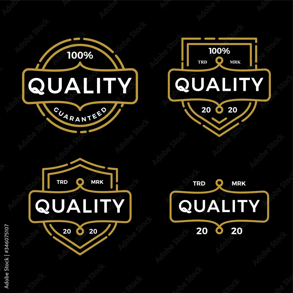Set Luxury 100% Quality Guaranteed Vintage Badge Emblem Logo Design 