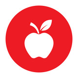red apple icon vector
