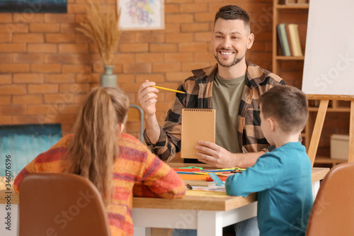 Drawing teacher giving opti...