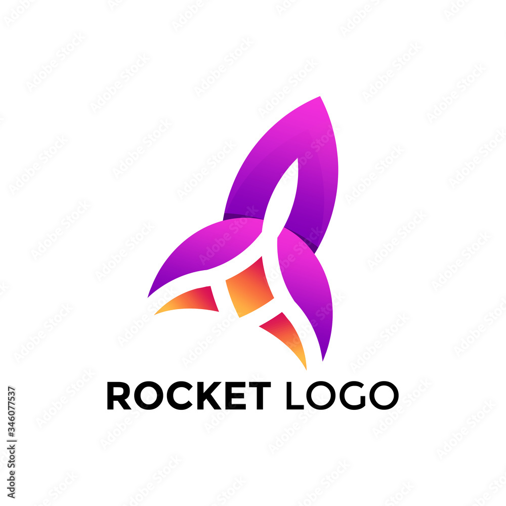 Awesome Abstract Gradient Rocket Logos Company Modern Logo Design Template Premium Vector Awesome Abstract Gradient Rocket Logos Company Modern Logo Design Template Premium Vector